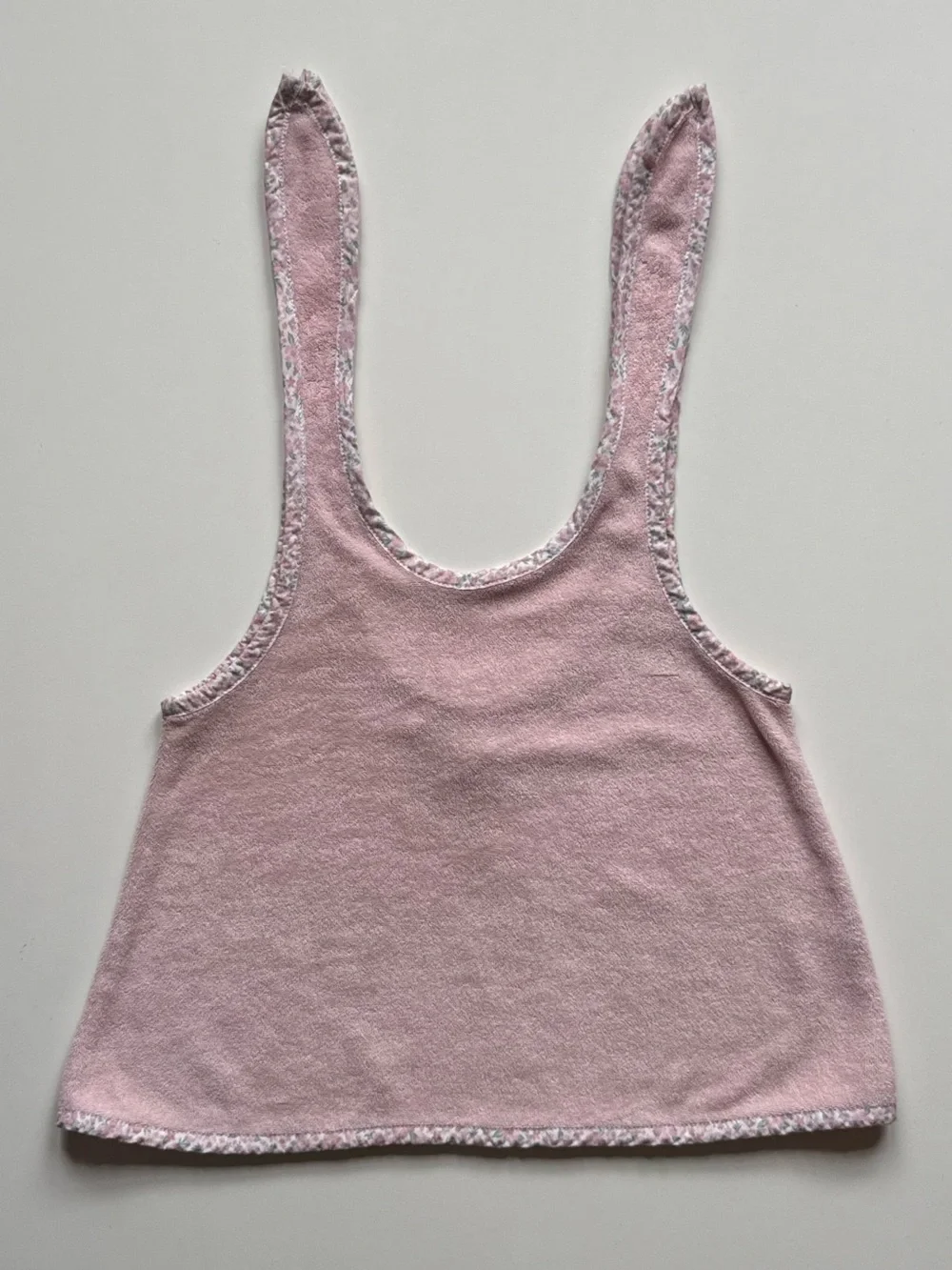 Minnow Girls' French Terry Tie-Knot Pink Tank Top - Size 2T